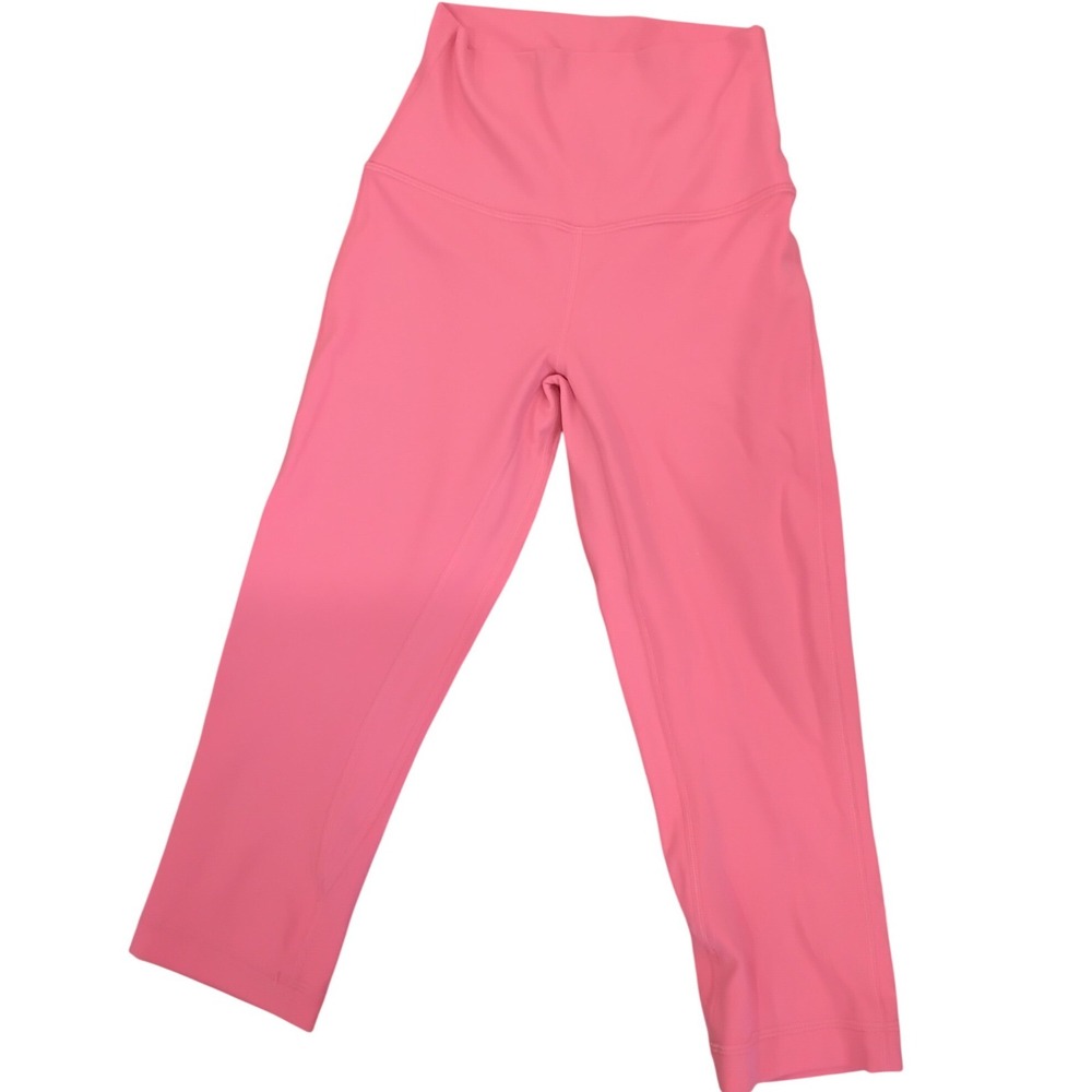 Lululemon Align High-Rise Crop‎ 21 Pink Yoga Leggings Size 2 Nulu Fabric